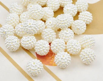 Textured Beads White