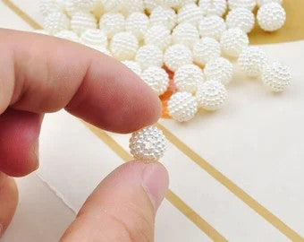 Textured Beads White